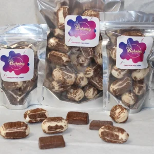 Freeze Dried CHUCKSTON MINI CHEWS: Choc with Marshmallow Candy, dissolves in your mouth